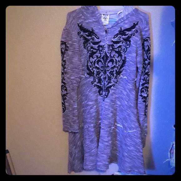 Vocal Tops - Women's vocal fleur-de-lis crystal the ZIP up Hood Vocal Tops - Women's vocal fleur-de-lis crystal the ZIP up Hood